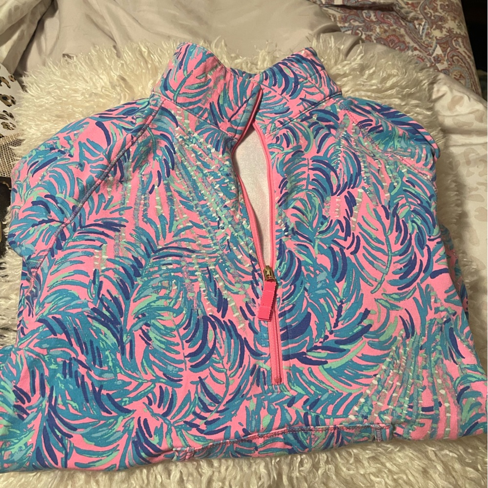 Lilly Pulitzer quarter zip Girls XL